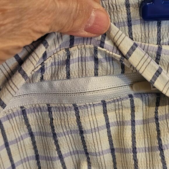 Tommy Bahama Striped Flat Front Shorts Blue White Breathable Mens Size 36 - Picture 7 of 7